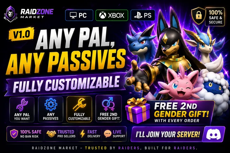 [PC/Xbox/PS] [V1.0] Fully customizable Pal: any Pal, any passives, plus free 2nd gender gift. I will join your server!