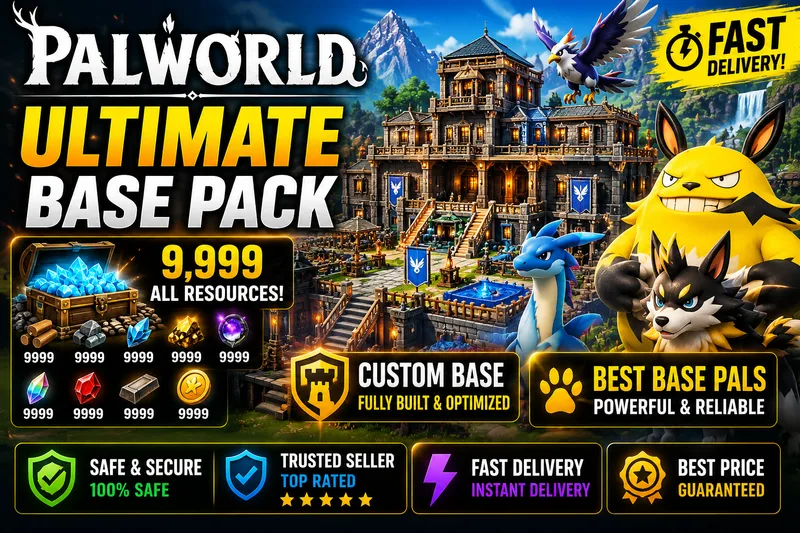 [PC/Xbox/PS] Ultimate Base Pack | Custom Base + 9,999 All Resources + Best Base Pals | Fast Delivery