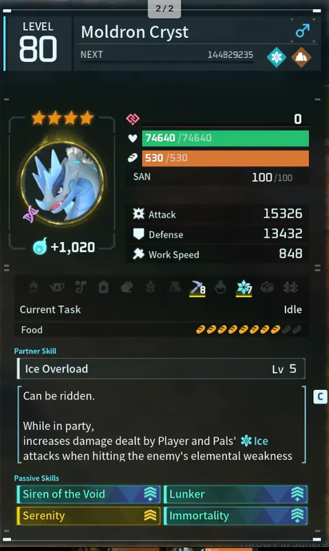 Buy Cheap Palworld Pals | Level 80 4 Star Moldron & Moldron Cryst | 15,326 Attack | 848 Work Speed | Mount + Combat